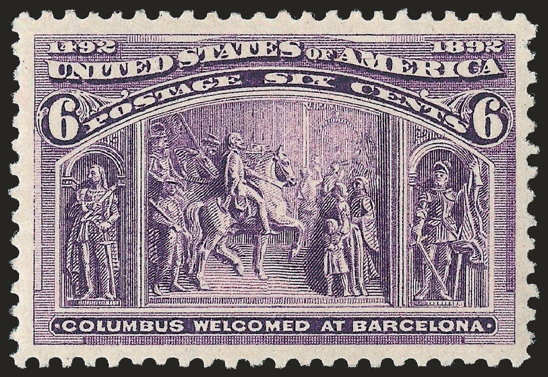 Cost of US Stamps Scott Catalog # 235: 6c 1893 Columbian Exposition. Robert Siegel Auction Galleries, Dec 2008, Sale 967, Lot 4373