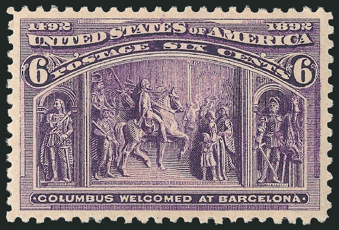 US Stamps Prices Scott Cat. 235: 1893 6c Columbian Exposition. Robert Siegel Auction Galleries, Jun 2009, Sale 975, Lot 1503