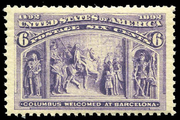 Value of US Stamp Scott # 235: 6c 1893 Columbian Exposition. Matthew Bennett International, Mar 2011, Sale 337, Lot 2666