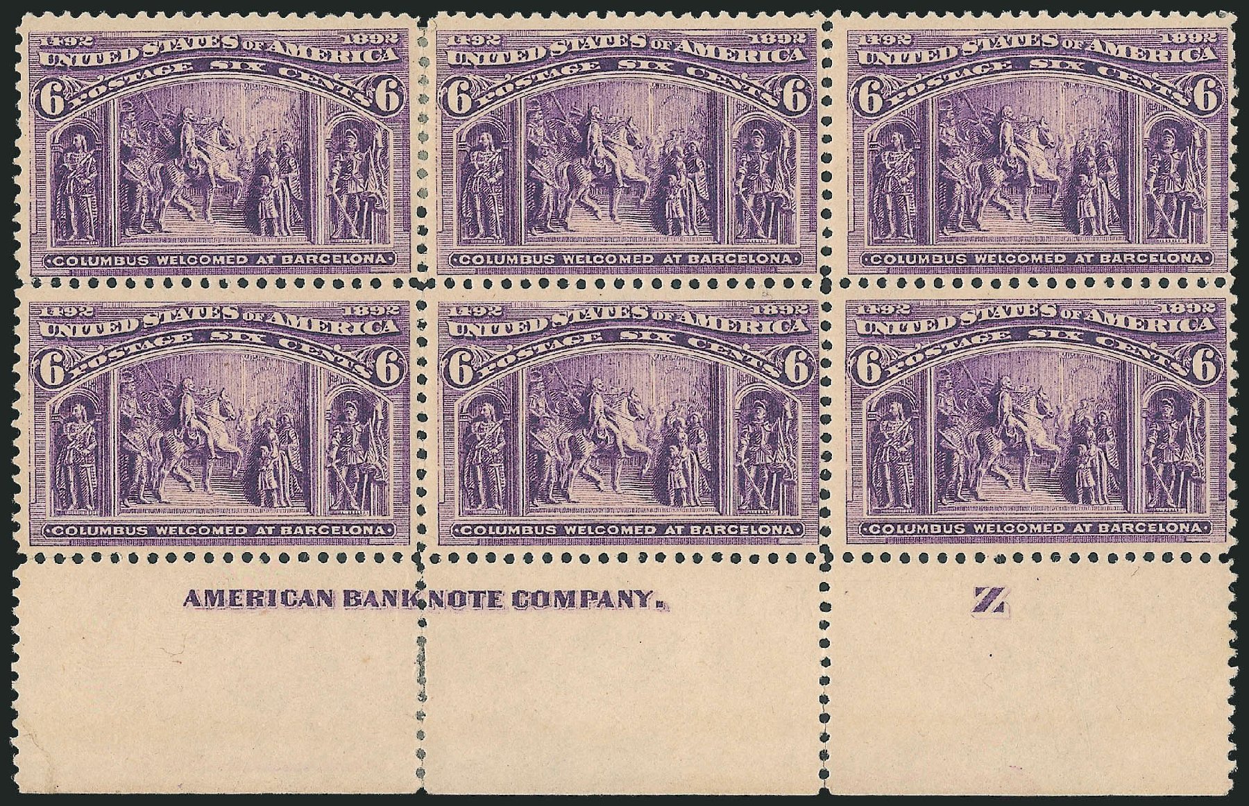 Value of US Stamps Scott 235 - 6c 1893 Columbian Exposition. Robert Siegel Auction Galleries, Mar 2011, Sale 1007, Lot 2476