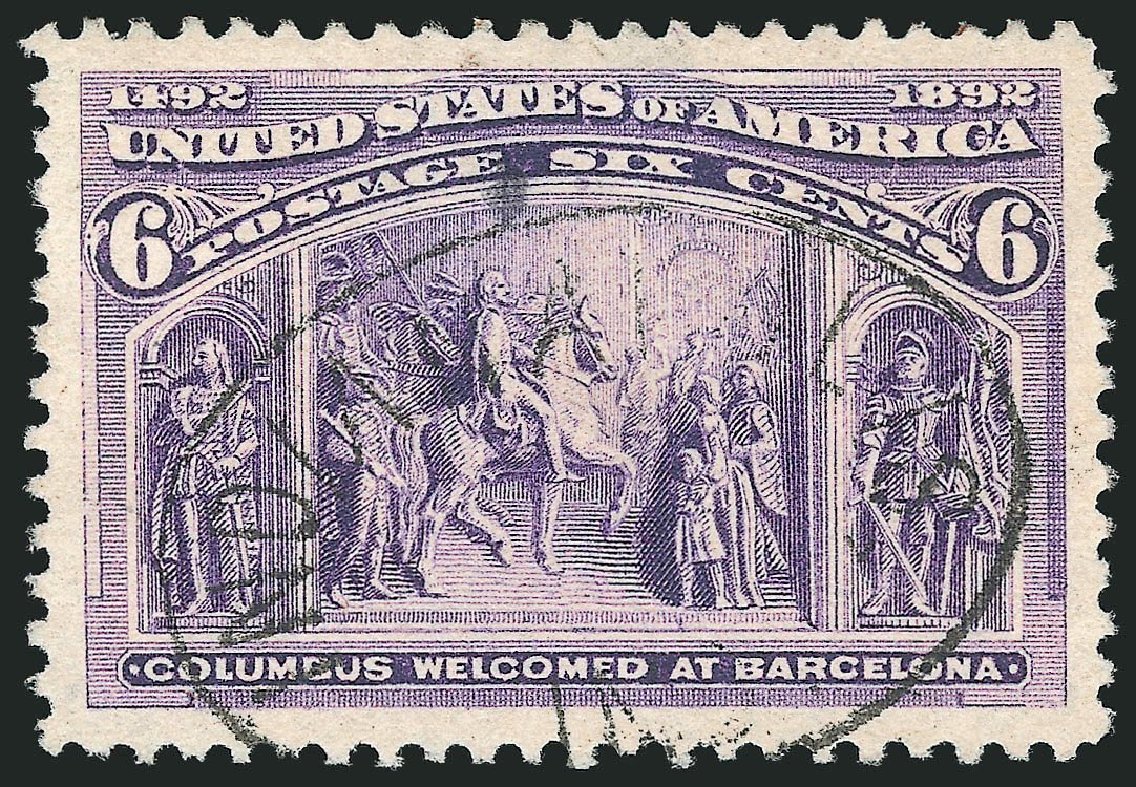 Cost of US Stamp Scott Cat. # 235: 1893 6c Columbian Exposition. Robert Siegel Auction Galleries, Nov 2013, Sale 1061, Lot 3686
