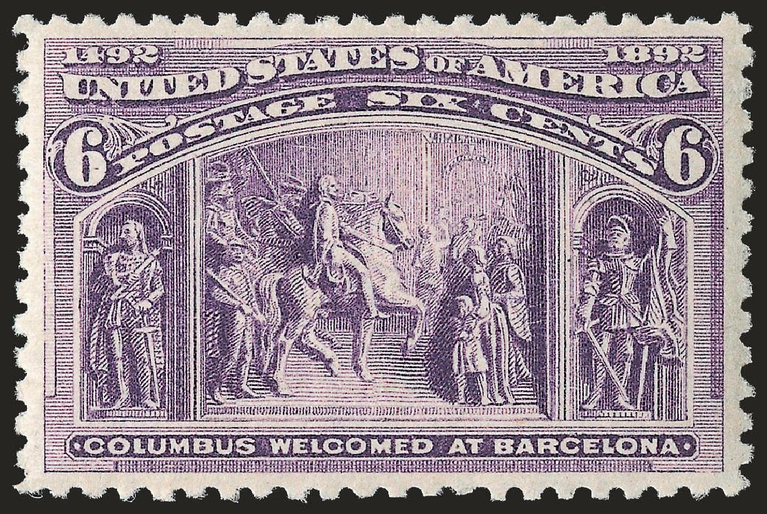 US Stamps Price Scott # 235 - 1893 6c Columbian Exposition. Robert Siegel Auction Galleries, Jun 2009, Sale 975, Lot 1506