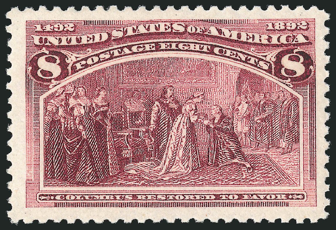 US Stamp Values Scott Catalogue #236: 1893 8c Columbian Exposition. Robert Siegel Auction Galleries, Dec 2010, Sale 1000, Lot 1127