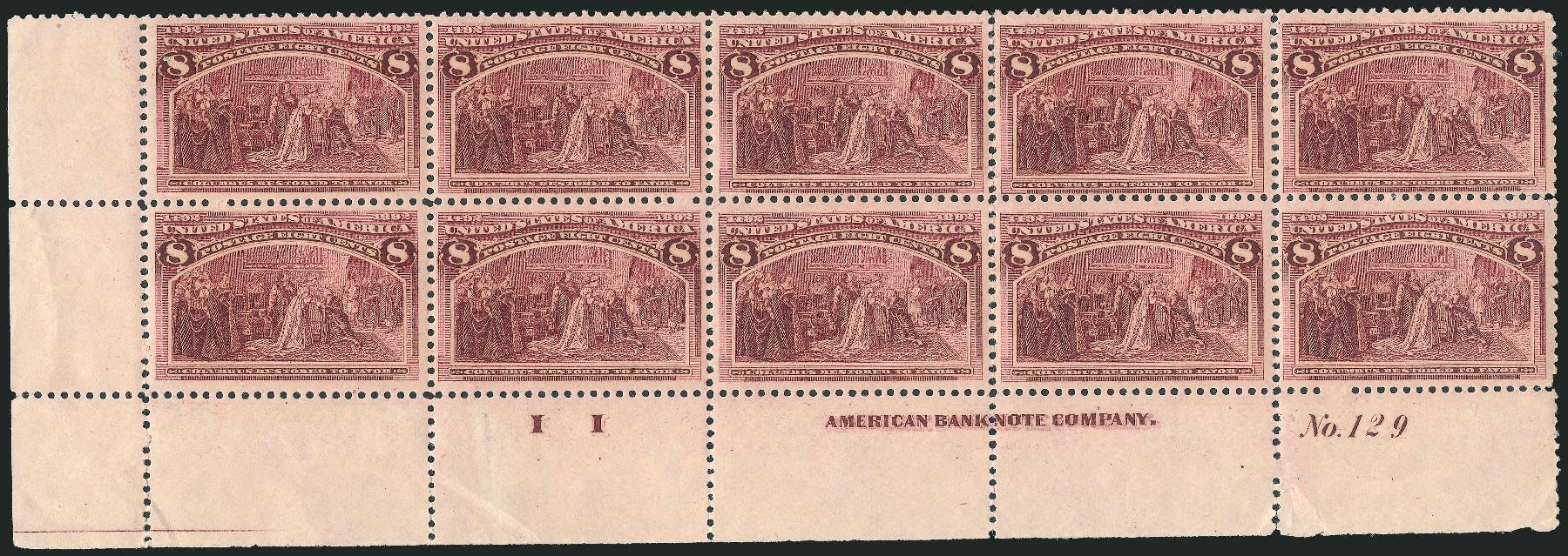 US Stamps Prices Scott Catalog # 236: 1893 8c Columbian Exposition. Robert Siegel Auction Galleries, Oct 2011, Sale 1014, Lot 1497