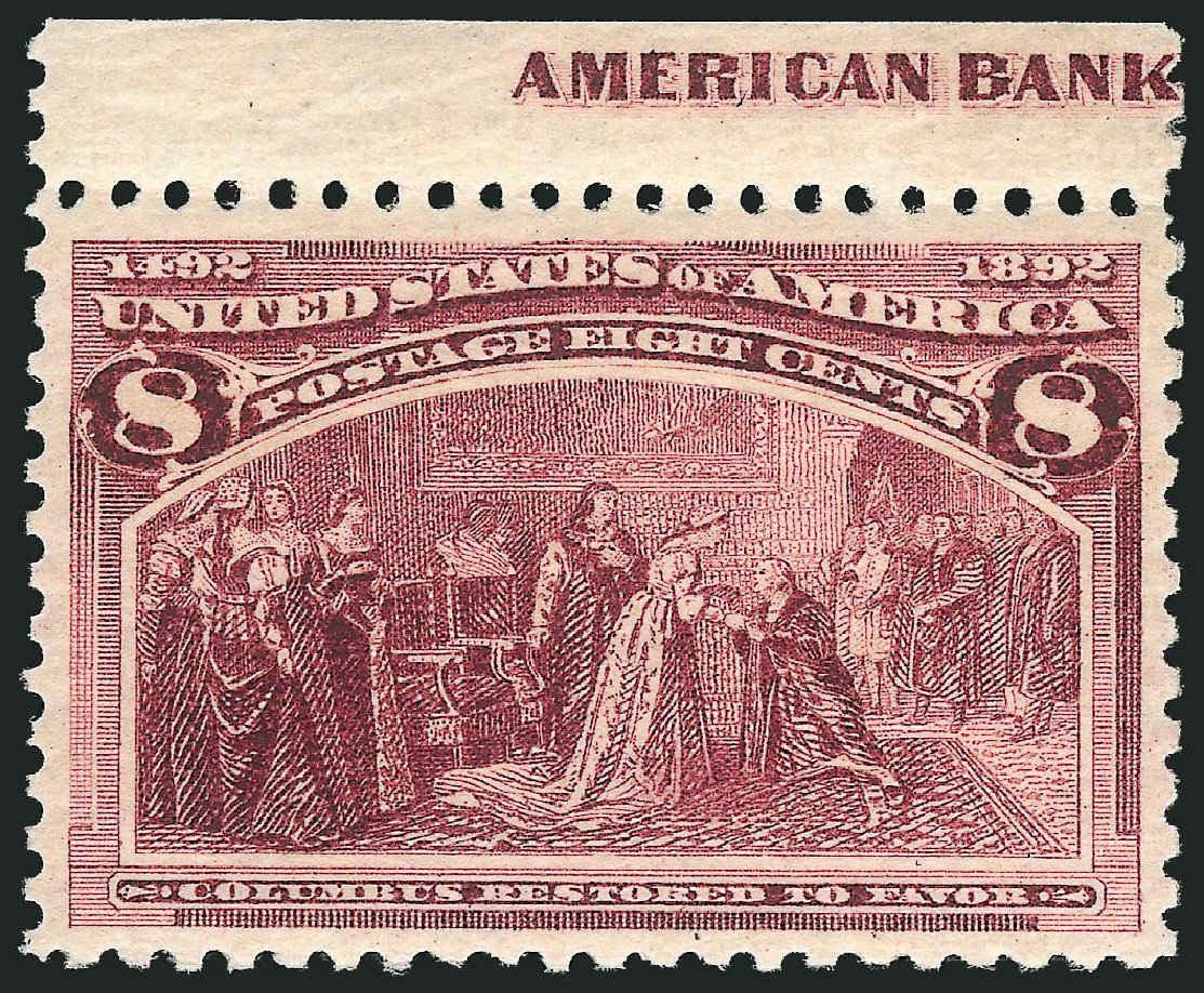 Price of US Stamp Scott Catalogue #236 - 1893 8c Columbian Exposition. Robert Siegel Auction Galleries, Nov 2013, Sale 1061, Lot 3687