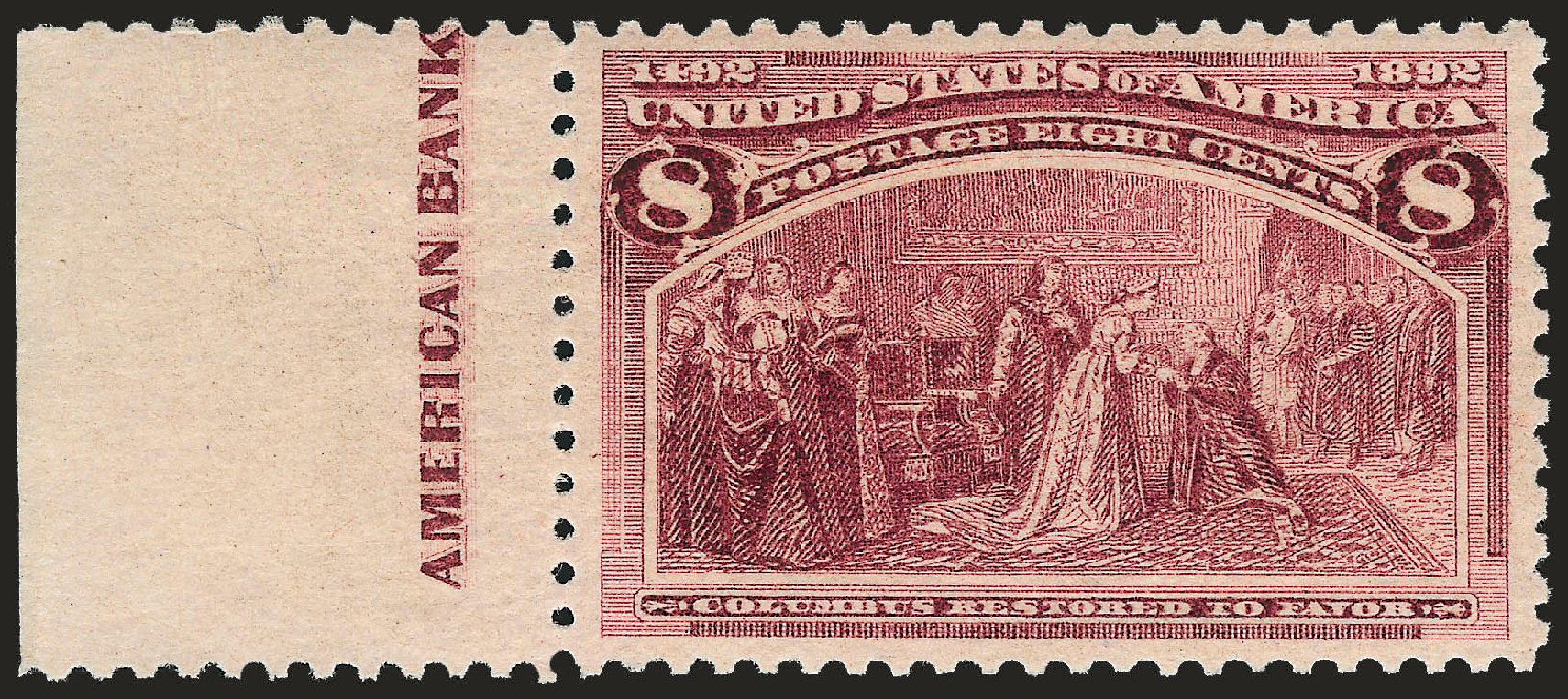 Value of US Stamps Scott #236: 8c 1893 Columbian Exposition. Robert Siegel Auction Galleries, Dec 2008, Sale 967, Lot 4377