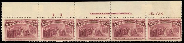 Cost of US Stamp Scott Catalogue # 236: 1893 8c Columbian Exposition. Daniel Kelleher Auctions, Apr 2012, Sale 629, Lot 238