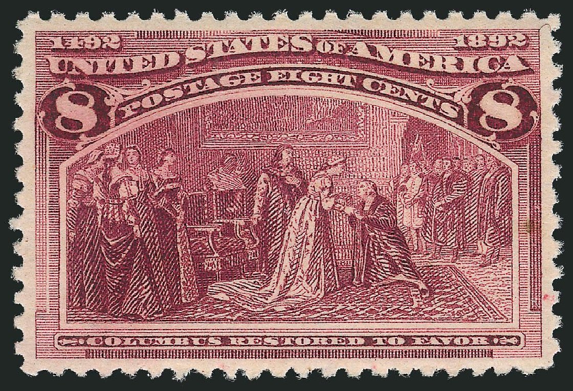 Values of US Stamps Scott #236: 8c 1893 Columbian Exposition. Robert Siegel Auction Galleries, Nov 2013, Sale 1061, Lot 3688