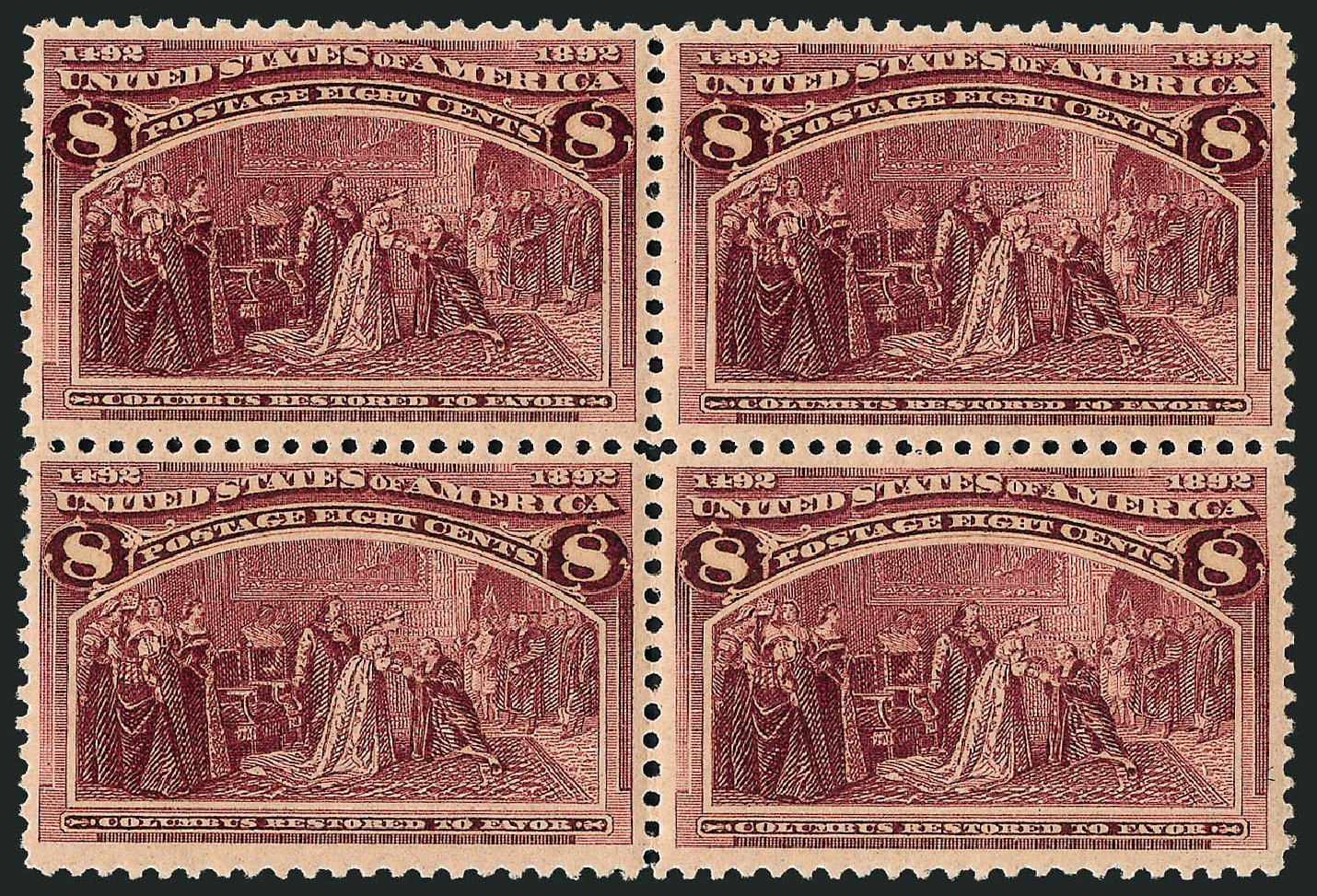 Prices of US Stamp Scott Cat. #236: 8c 1893 Columbian Exposition. Robert Siegel Auction Galleries, Sep 2008, Sale 962, Lot 2498