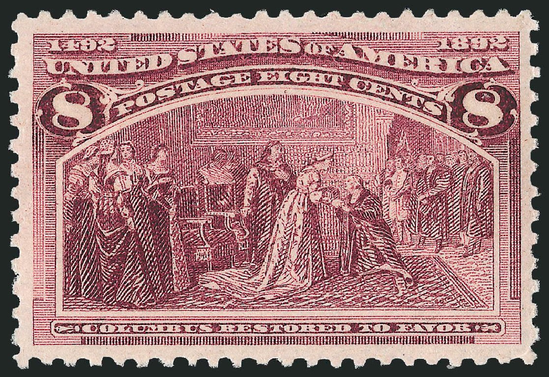 Prices of US Stamps Scott Cat. #236 - 8c 1893 Columbian Exposition. Robert Siegel Auction Galleries, Dec 2008, Sale 967, Lot 4378