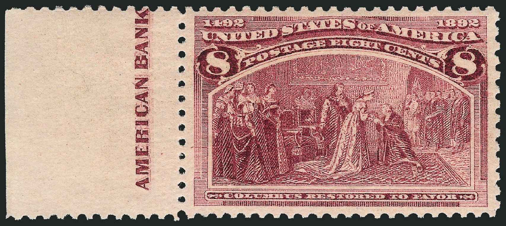 Cost of US Stamp Scott #236: 1893 8c Columbian Exposition. Robert Siegel Auction Galleries, Nov 2013, Sale 1061, Lot 3689