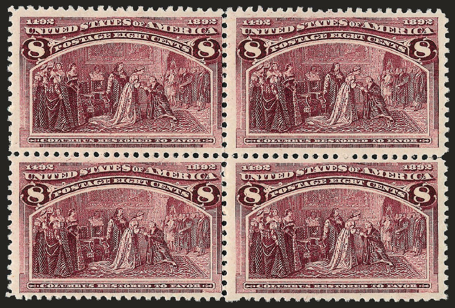 Cost of US Stamps Scott Catalogue # 236 - 8c 1893 Columbian Exposition. Robert Siegel Auction Galleries, Sep 2008, Sale 962, Lot 2499