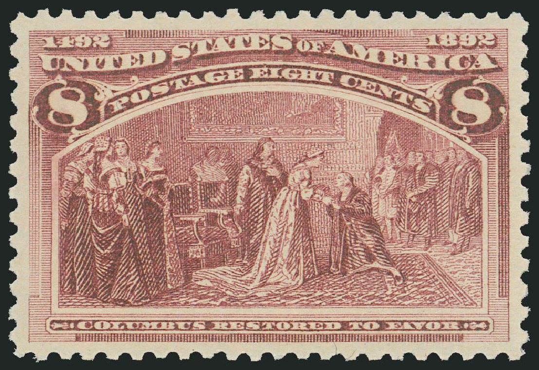 US Stamps Prices Scott Catalogue 236 - 8c 1893 Columbian Exposition. Robert Siegel Auction Galleries, Jun 2009, Sale 975, Lot 1509