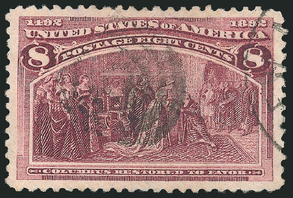 Values of US Stamp Scott Catalog 236: 8c 1893 Columbian Exposition. Robert Siegel Auction Galleries, Sep 2012, Sale 1027, Lot 120