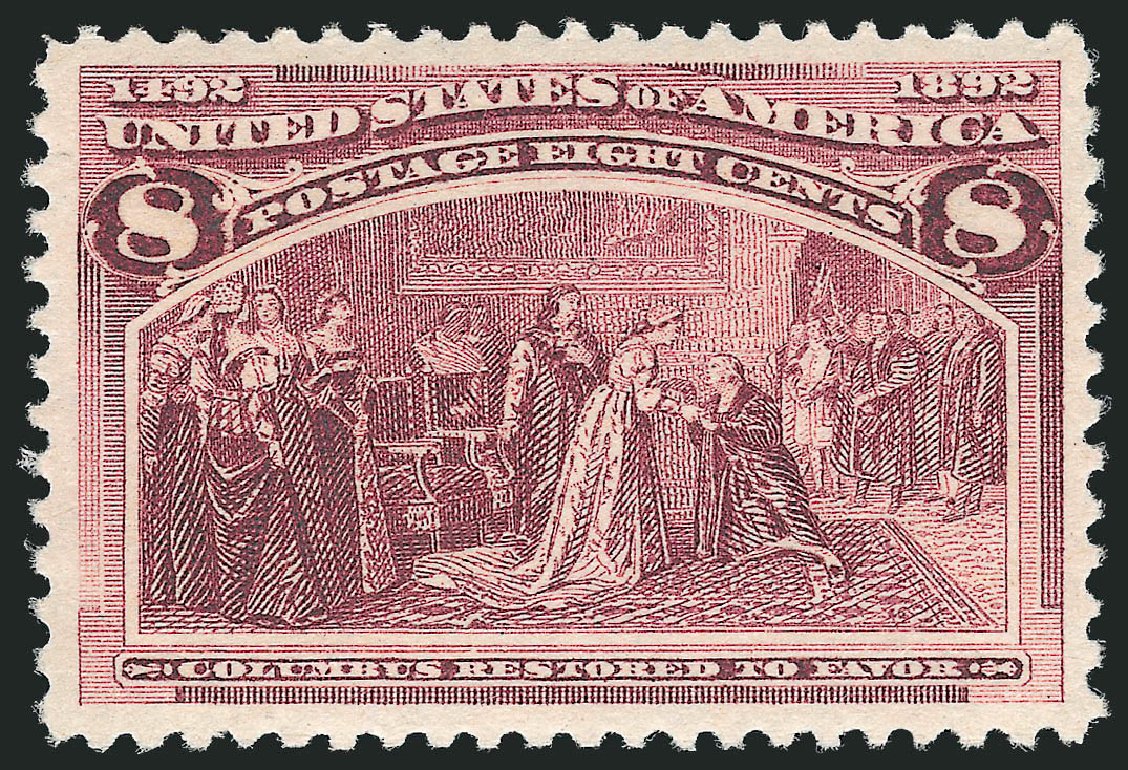 US Stamp Value Scott Cat. # 236 - 8c 1893 Columbian Exposition. Robert Siegel Auction Galleries, Jun 2009, Sale 975, Lot 1510