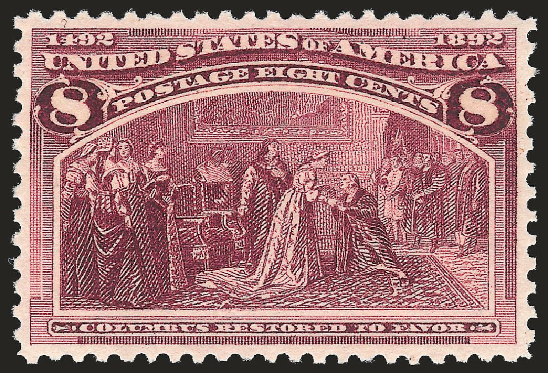 Value of US Stamp Scott Catalogue # 236 - 8c 1893 Columbian Exposition. Robert Siegel Auction Galleries, Apr 2010, Sale 984, Lot 550