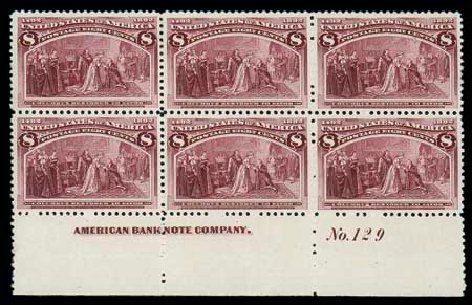 US Stamp Value Scott Catalog #236: 8c 1893 Columbian Exposition. Matthew Bennett International, Dec 2007, Sale 324, Lot 1141