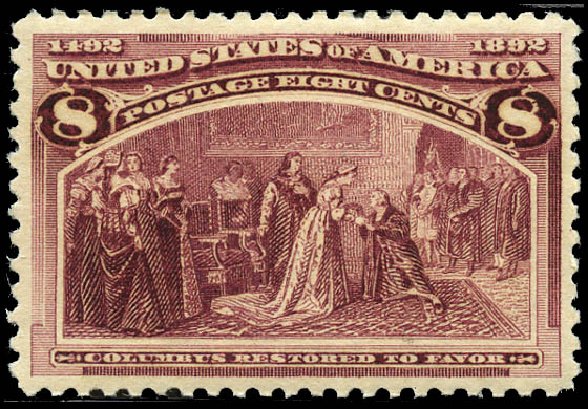 Value of US Stamps Scott 236 - 8c 1893 Columbian Exposition. Matthew Bennett International, Sep 2011, Sale 338, Lot 1861