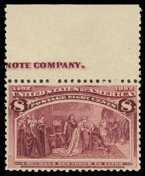 Cost of US Stamp Scott Cat. #236 - 8c 1893 Columbian Exposition. Daniel Kelleher Auctions, Aug 2012, Sale 631, Lot 911