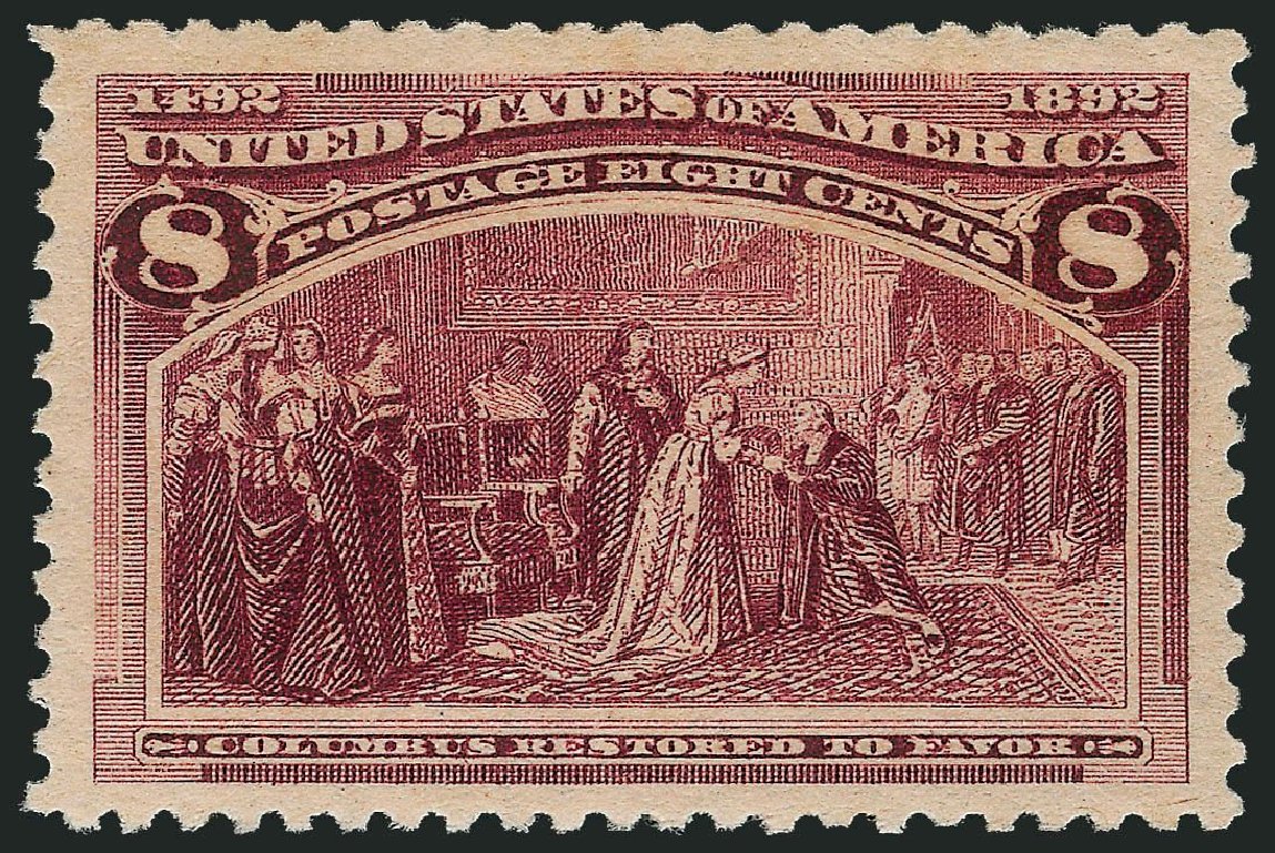 Price of US Stamp Scott Cat. 236: 8c 1893 Columbian Exposition. Robert Siegel Auction Galleries, Nov 2013, Sale 1057, Lot 821