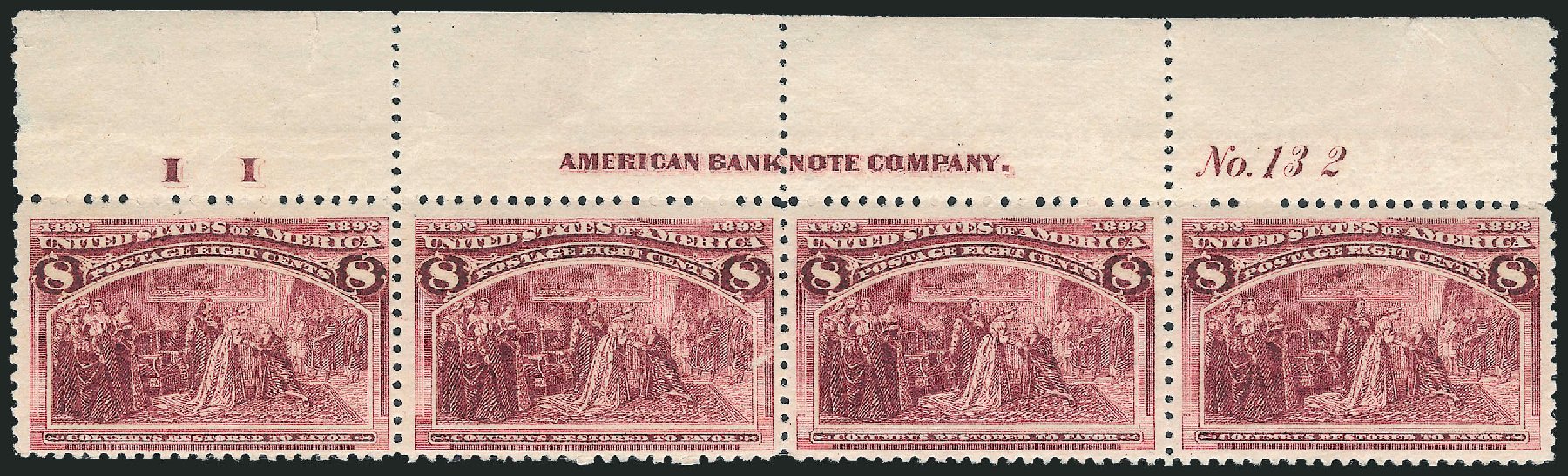 Values of US Stamps Scott 236: 1893 8c Columbian Exposition. Robert Siegel Auction Galleries, Oct 2011, Sale 1014, Lot 1494