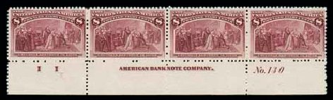 Cost of US Stamp Scott Catalog 236: 1893 8c Columbian Exposition. Matthew Bennett International, Jun 2007, Sale 319, Lot 1252