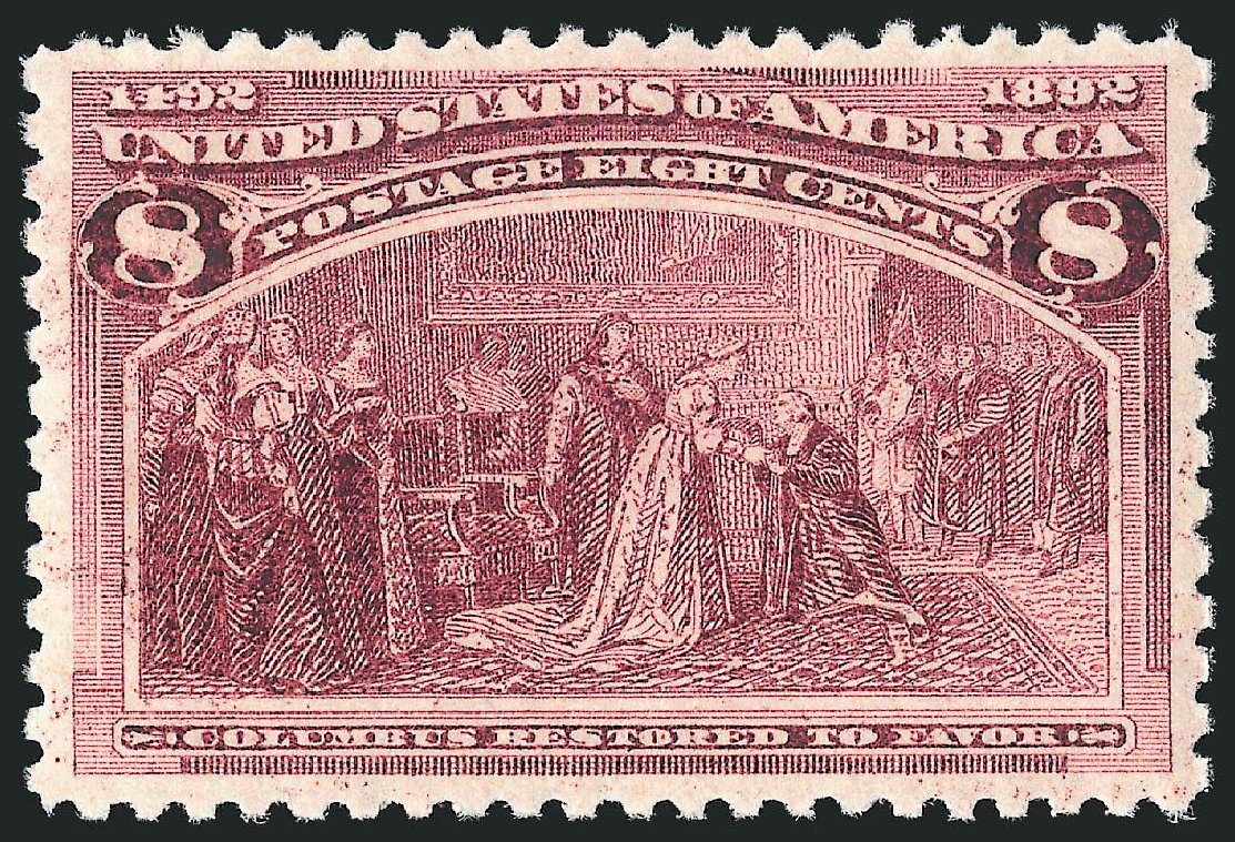US Stamp Prices Scott Cat. 236 - 1893 8c Columbian Exposition. Robert Siegel Auction Galleries, Jul 2013, Sale 1050, Lot 352