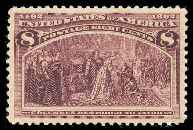Price of US Stamps Scott Catalogue 236 - 8c 1893 Columbian Exposition. Matthew Bennett International, Sep 2010, Sale 331, Lot 583