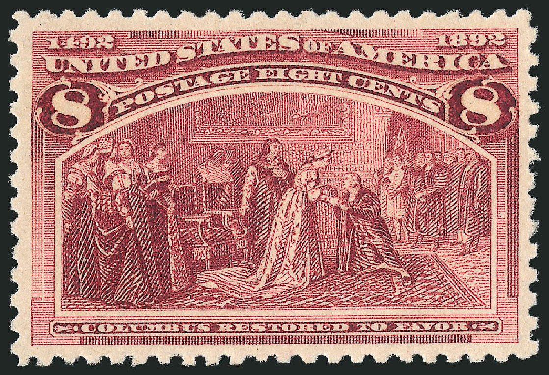 US Stamp Prices Scott Catalogue # 236: 8c 1893 Columbian Exposition. Robert Siegel Auction Galleries, Oct 2011, Sale 1014, Lot 1493