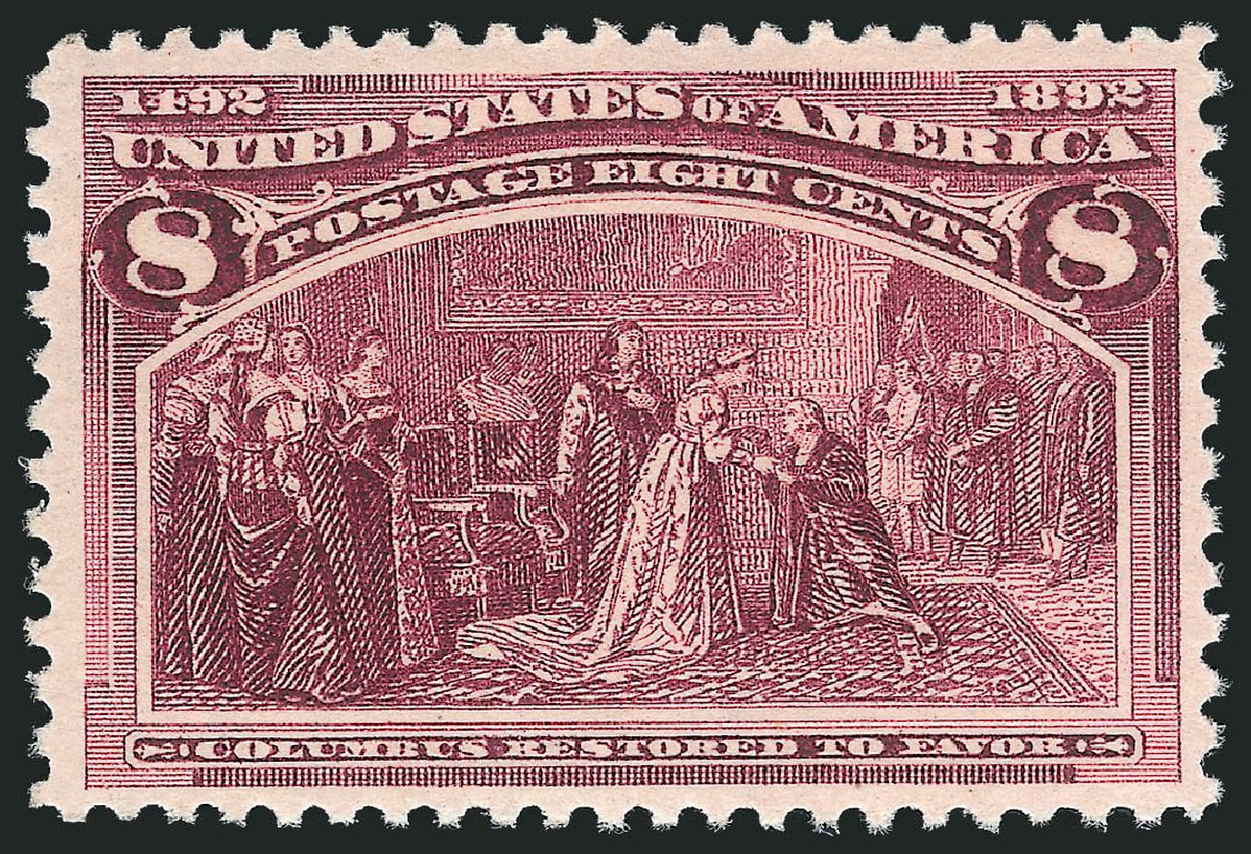 Value of US Stamp Scott Catalogue # 236: 8c 1893 Columbian Exposition. Robert Siegel Auction Galleries, Dec 2012, Sale 1037, Lot 1823