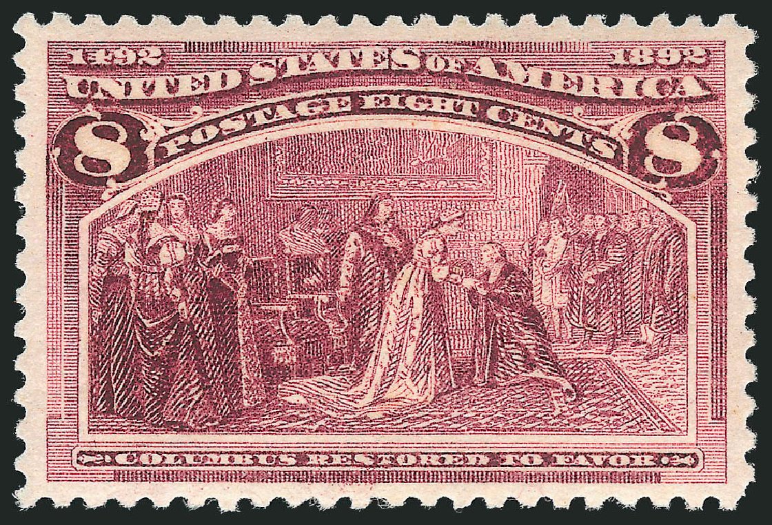 Value of US Stamps Scott Cat. 236: 8c 1893 Columbian Exposition. Robert Siegel Auction Galleries, Dec 2013, Sale 1062, Lot 423