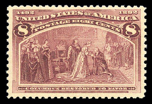 US Stamp Price Scott Catalog #236: 1893 8c Columbian Exposition. Matthew Bennett International, Sep 2010, Sale 333, Lot 3646