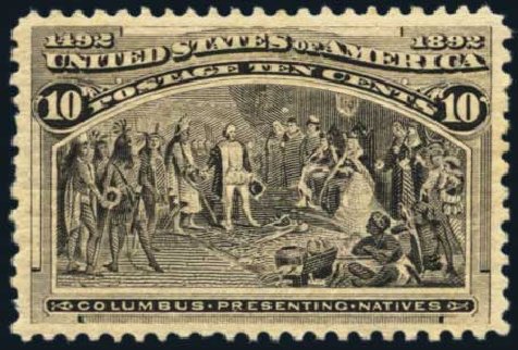 Value of US Stamps Scott Catalogue #237: 1893 10c Columbian Exposition. Harmer-Schau Auction Galleries, Jan 2014, Sale 100, Lot 497