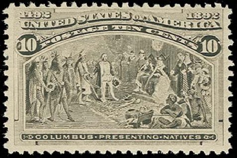 Values of US Stamp Scott #237 - 10c 1893 Columbian Exposition. H.R. Harmer, Oct 2014, Sale 3006, Lot 1257
