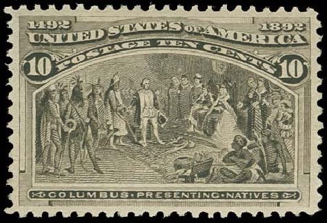 Values of US Stamp Scott Cat. #237: 1893 10c Columbian Exposition. H.R. Harmer, Oct 2014, Sale 3006, Lot 1258