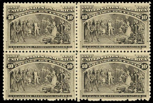Price of US Stamps Scott Catalogue 237: 10c 1893 Columbian Exposition. Daniel Kelleher Auctions, Apr 2013, Sale 636, Lot 189