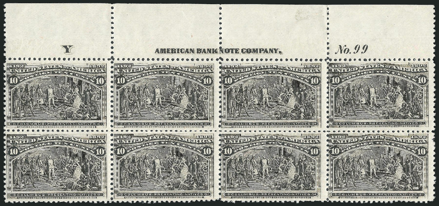 US Stamps Value Scott Catalogue # 237: 1893 10c Columbian Exposition. Robert Siegel Auction Galleries, Nov 2014, Sale 1084, Lot 3539
