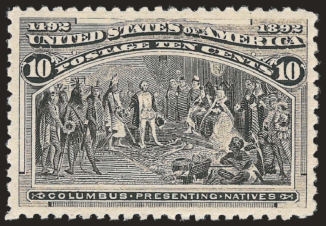 US Stamp Values Scott Catalog # 237 - 10c 1893 Columbian Exposition. Robert Siegel Auction Galleries, Dec 2008, Sale 967, Lot 4379