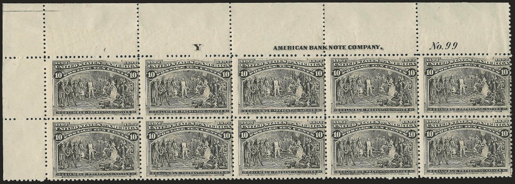 US Stamps Price Scott #237 - 10c 1893 Columbian Exposition. Robert Siegel Auction Galleries, Apr 2009, Sale 971, Lot 1149