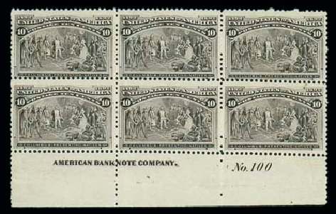 Price of US Stamps Scott Catalogue #237: 1893 10c Columbian Exposition. Matthew Bennett International, Dec 2007, Sale 325, Lot 1740