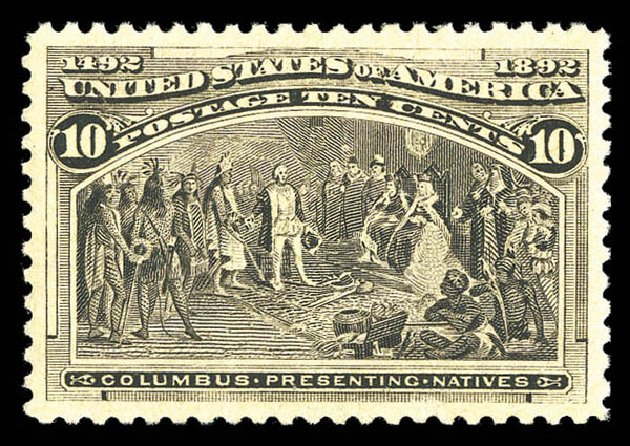 US Stamp Value Scott Catalogue # 237: 1893 10c Columbian Exposition. Matthew Bennett International, Sep 2012, Sale 345, Lot 260