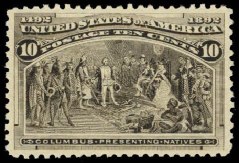 US Stamp Prices Scott #237 - 1893 10c Columbian Exposition. Daniel Kelleher Auctions, Oct 2014, Sale 660, Lot 2220