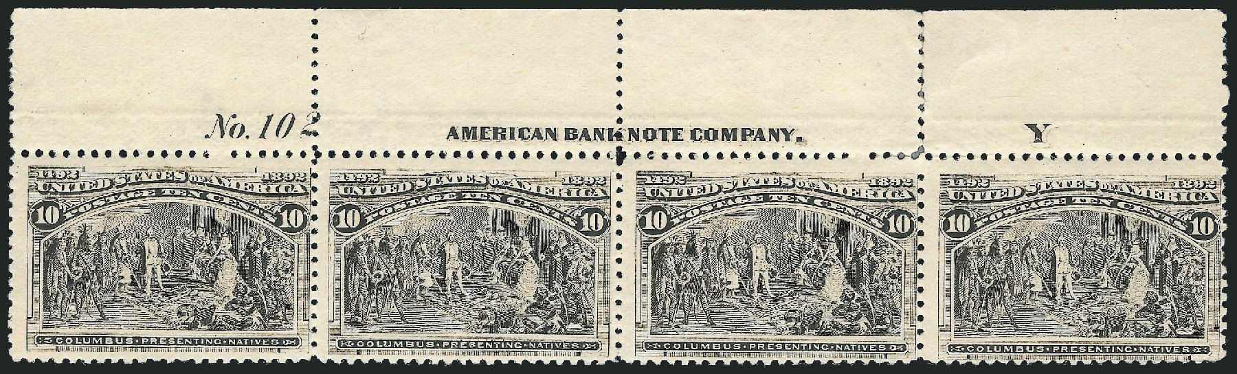 US Stamps Values Scott Catalog 237: 10c 1893 Columbian Exposition. Robert Siegel Auction Galleries, Jul 2014, Sale 1077, Lot 170
