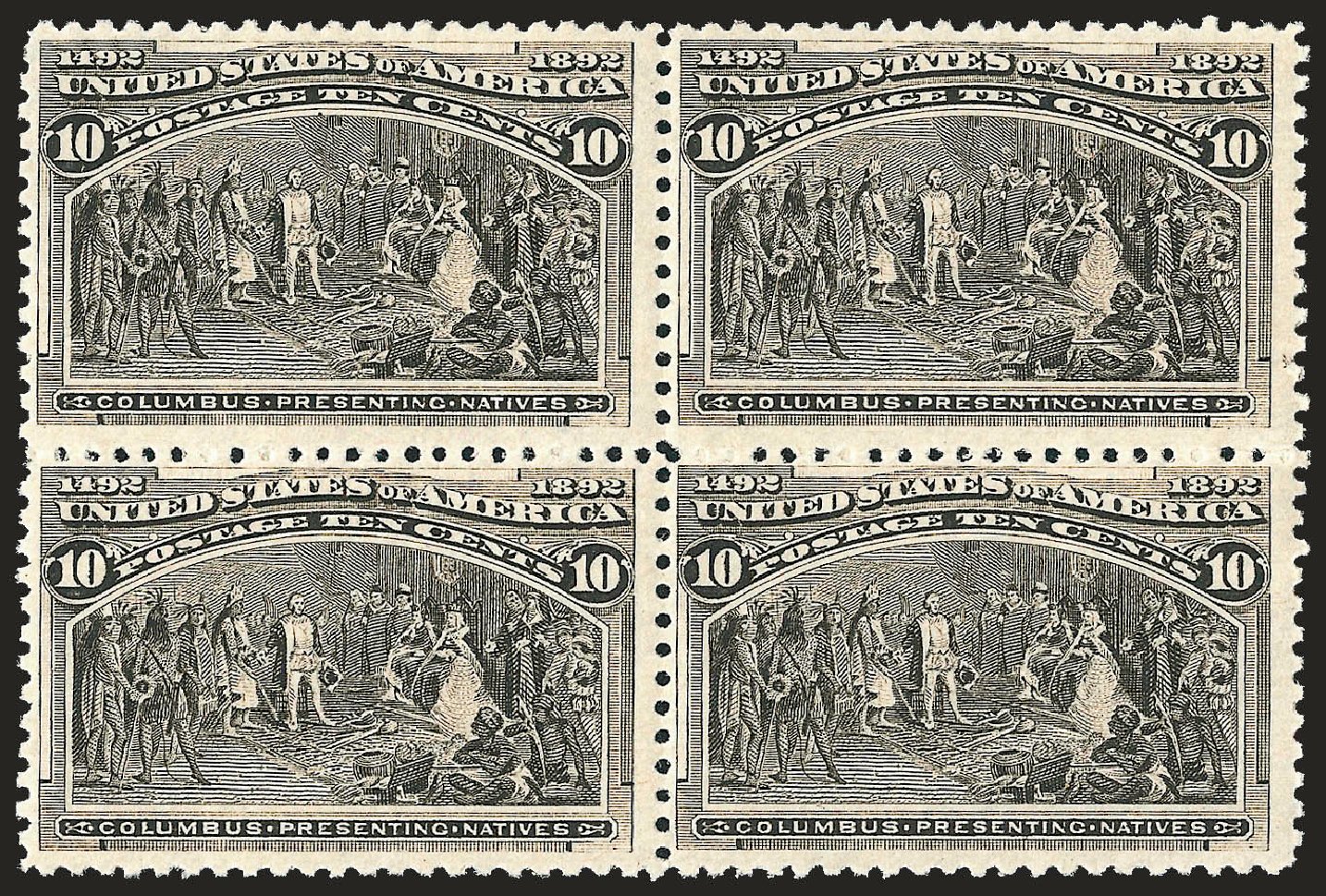 Costs of US Stamp Scott Catalog # 237 - 1893 10c Columbian Exposition. Robert Siegel Auction Galleries, Sep 2008, Sale 962, Lot 2500
