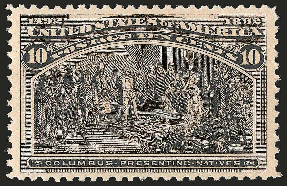 US Stamp Prices Scott 237: 1893 10c Columbian Exposition. Robert Siegel Auction Galleries, Dec 2008, Sale 967, Lot 4380