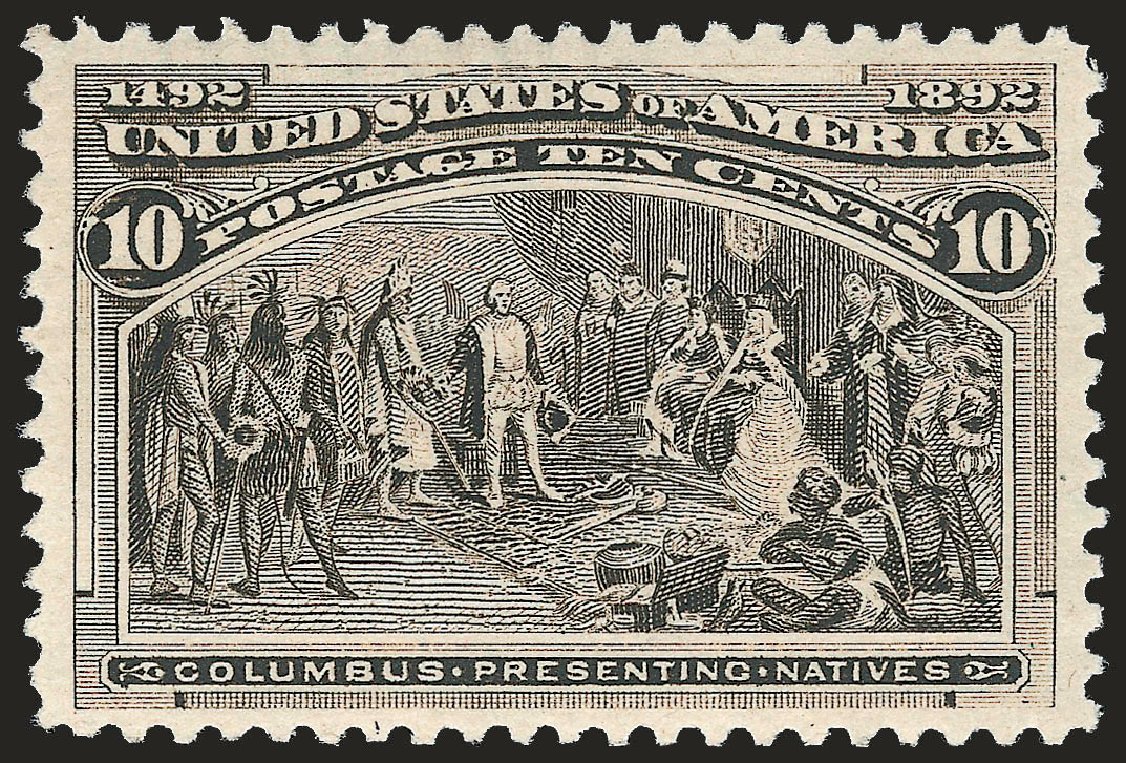 US Stamps Value Scott Catalog # 237 - 10c 1893 Columbian Exposition. Robert Siegel Auction Galleries, Apr 2009, Sale 972, Lot 3230