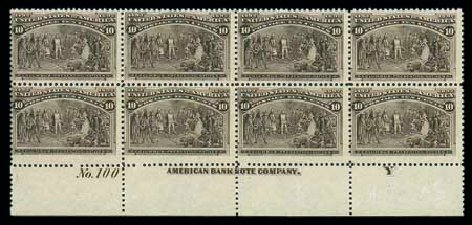 US Stamps Price Scott 237 - 10c 1893 Columbian Exposition. Matthew Bennett International, Dec 2007, Sale 325, Lot 1741