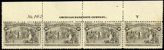 Cost of US Stamp Scott 237: 1893 10c Columbian Exposition. Daniel Kelleher Auctions, Mar 2013, Sale 635, Lot 361