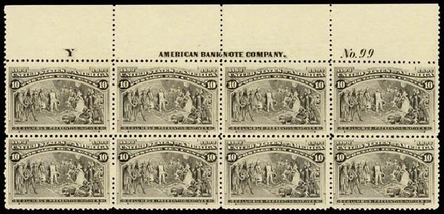 Prices of US Stamp Scott Catalog # 237: 10c 1893 Columbian Exposition. Daniel Kelleher Auctions, May 2014, Sale 653, Lot 2391