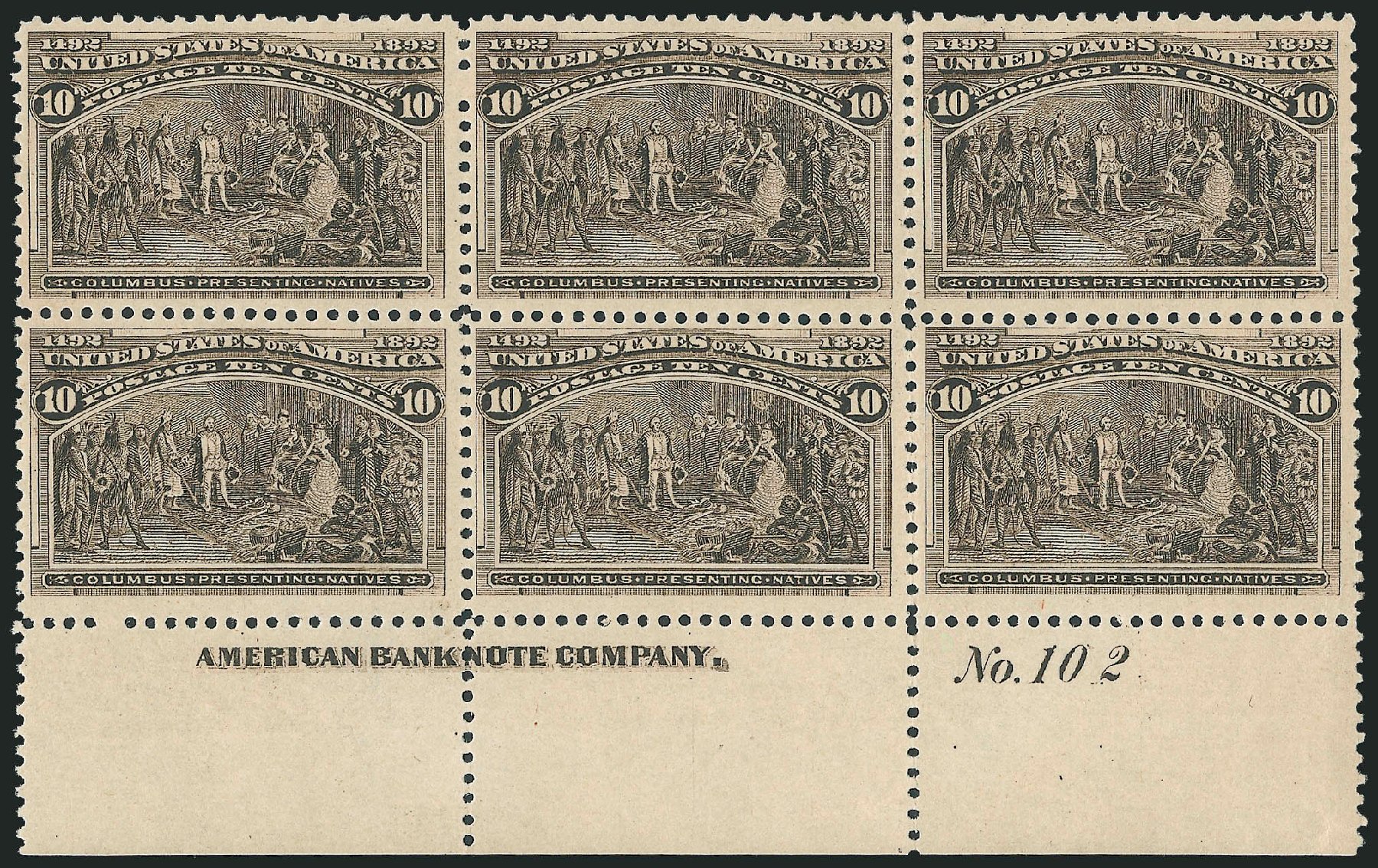 Cost of US Stamps Scott Catalog 237 - 10c 1893 Columbian Exposition. Robert Siegel Auction Galleries, Dec 2010, Sale 1000, Lot 1131